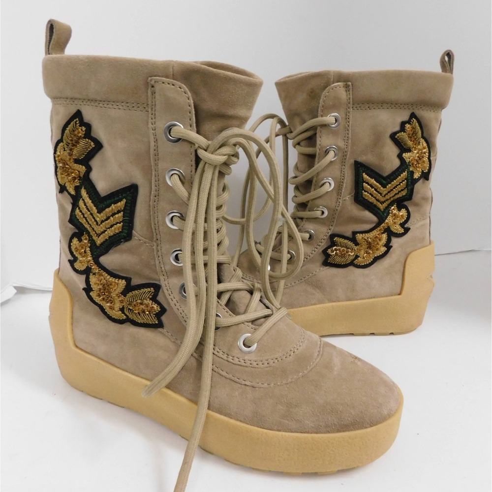 Ash‎ Military Nolan Suede Leather Tan Lace Up Ankle Boots Women's 37